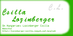 csilla lozinberger business card